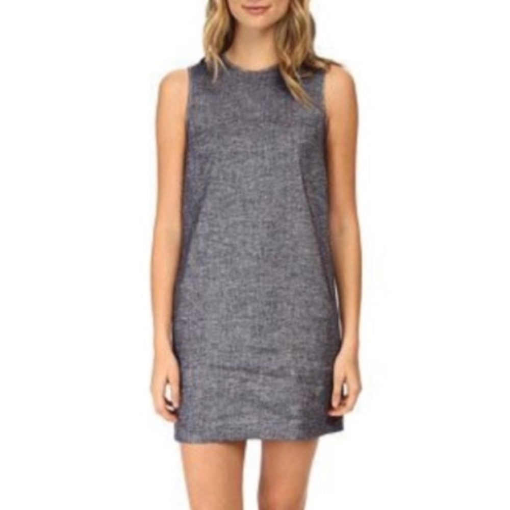 Theory Adaya Tailored Wool Herringbone Sheath Dress